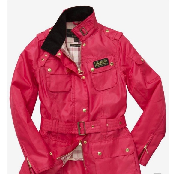womens pink barbour jacket